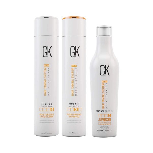 GK Hair Moisturizing Shampoo and Conditioner(300 ml) with Color Shield Conditioner(240 ml) - GK Hair