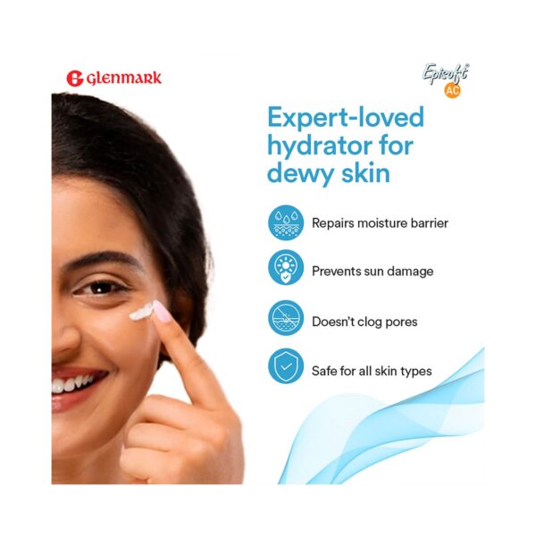 Glenmark Episoft AC Moisturizer with Microencapsulated Sunscreen SPF 30+ (125 g) - Episoft