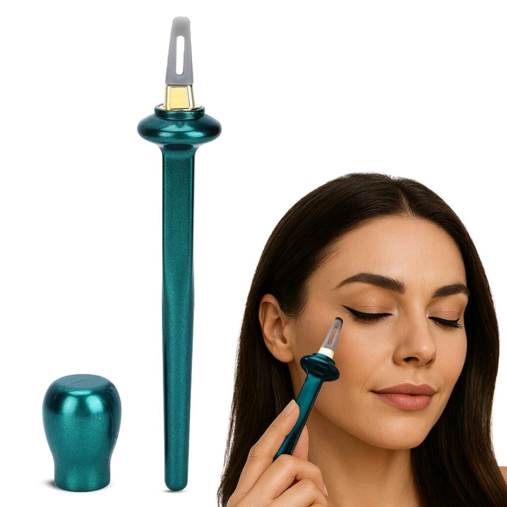 Gleva Silicone Eyeliner Tool, Easy No-Skip Eyeliner Reusable Waterproof Long Lasting Eyeliner Sweatproof High Elasticity Silicone Guide Eyeliner Tool Wand Quick Eyeliner Makeup...