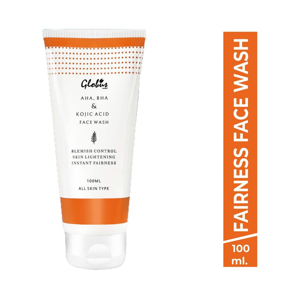 Globus Naturals AHA BHA & Kojic Acid Face Wash (100ml) - Globus Naturals