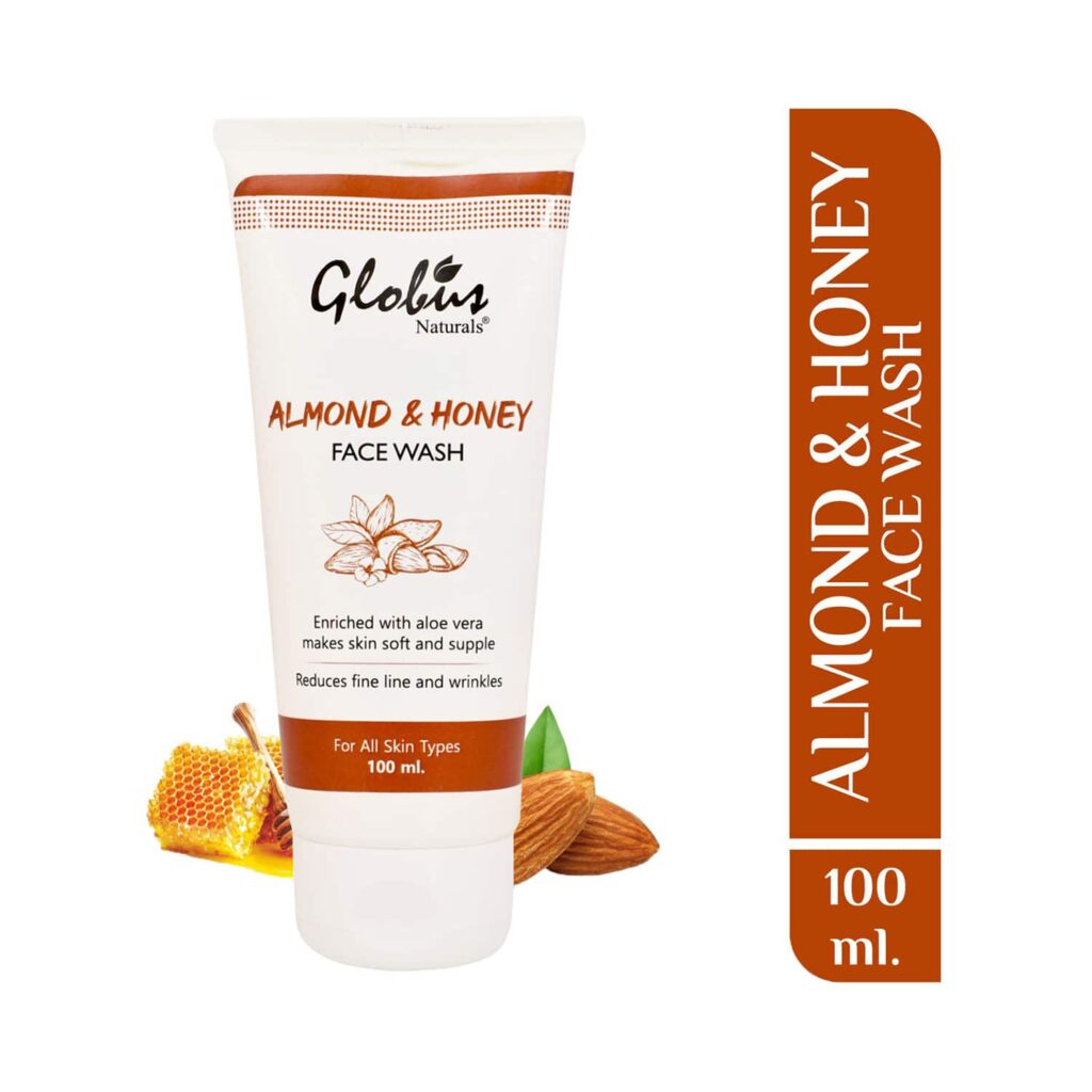 Globus Naturals Almond & Honey Gentle Face Wash (100ml) - Globus Naturals