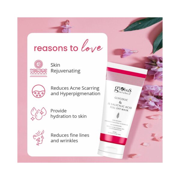 Globus Naturals Anti Acne Coffee , Glycolic & 1% Salicylic Acid Peel Off Mask Combo For Men (2 Pcs) - Globus Naturals