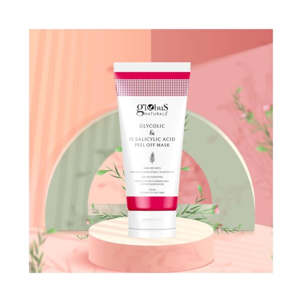 Globus Naturals Anti Acne Coffee , Glycolic & 1% Salicylic Acid Peel Off Mask Combo For Men (2 Pcs) - Globus Naturals