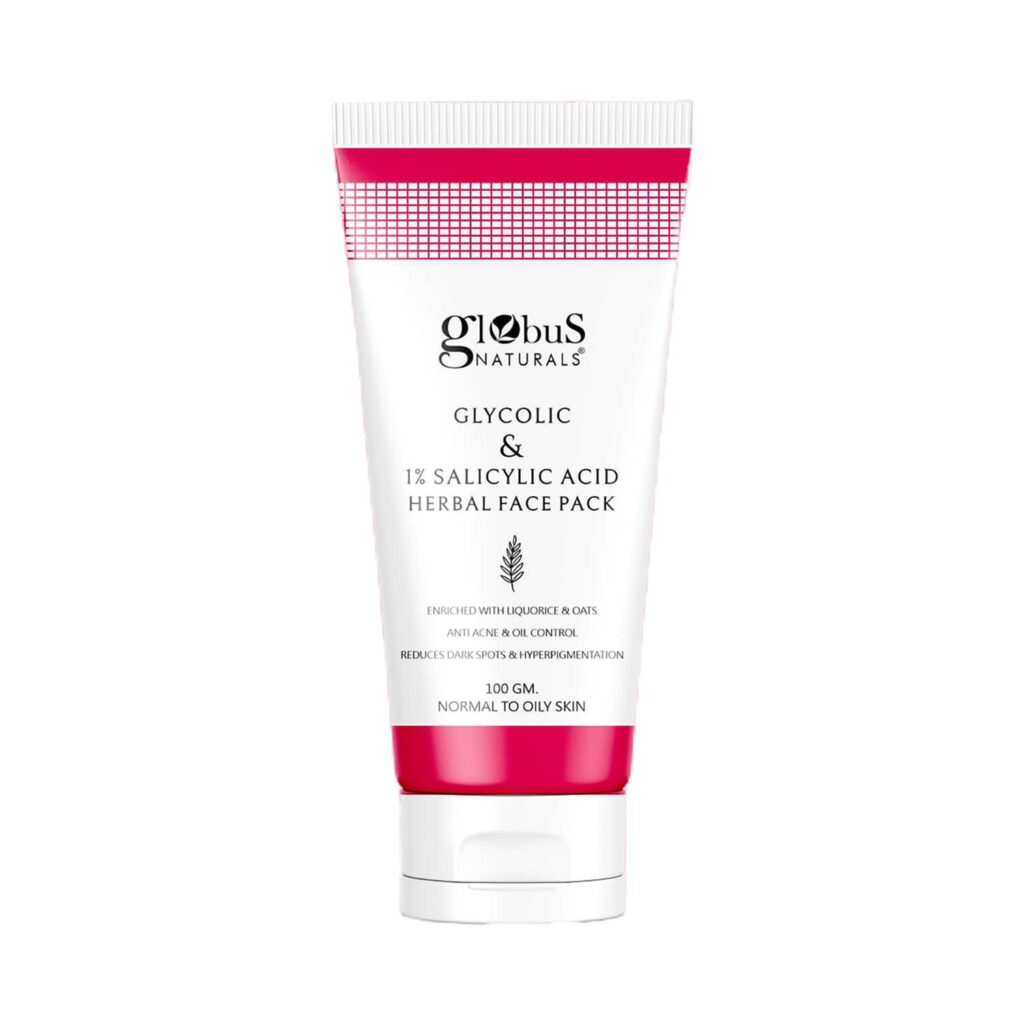 Globus Naturals Anti Acne Glycolic & 1 % Salicylic Acid Face Pack (100g) - Globus Naturals