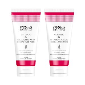 Globus Naturals Anti Acne Glycolic & 1 % Salicylic Acid Face Pack (2 Pcs) - Globus Naturals