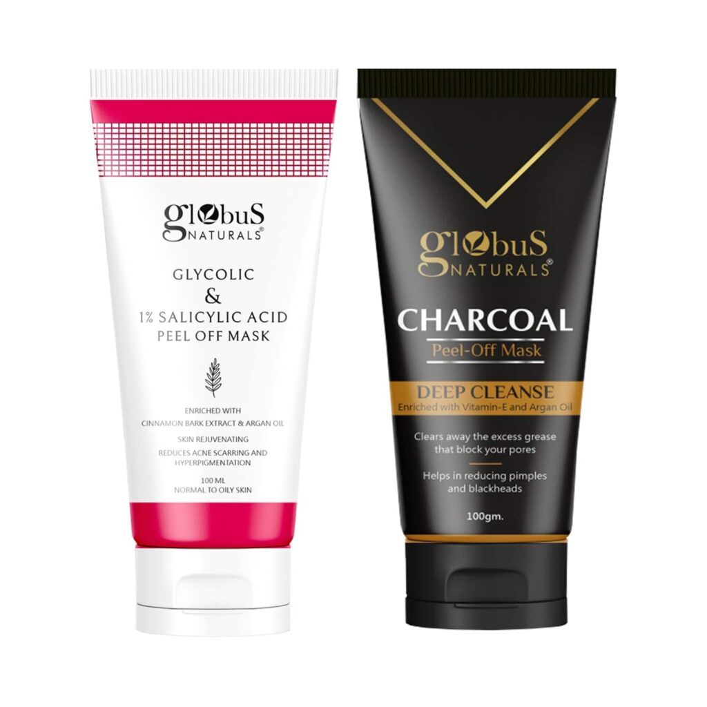 Globus Naturals Anti Acne & Oil Control Peel Off Mask Combo For Women (2 Pcs) - Globus Naturals