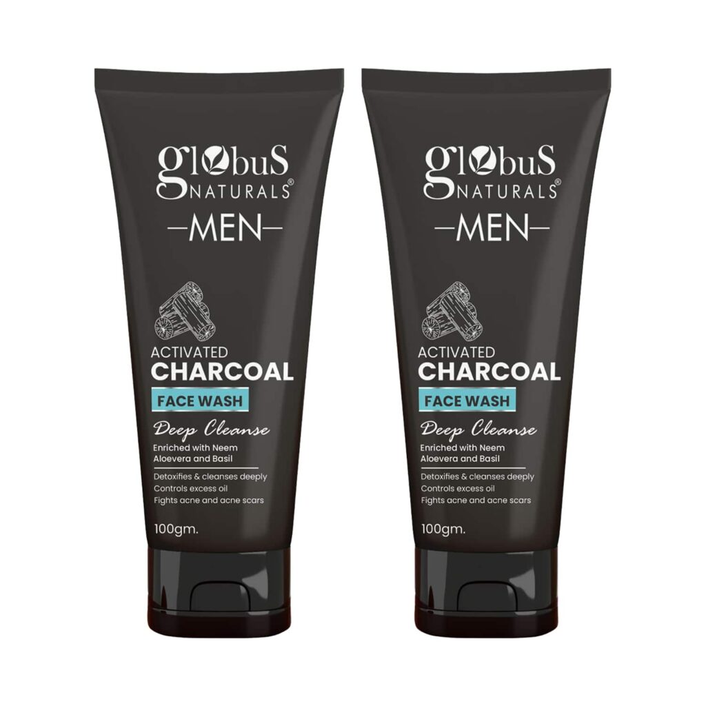 Globus Naturals Anti Pollution & Anti Acne Charcoal Face Wash (2 Pcs) - Globus Naturals