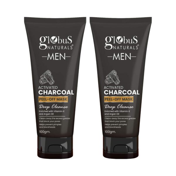Globus Naturals Anti Pollution & Anti Acne Charcoal Peel Off Mask (2 Pcs) - Globus Naturals