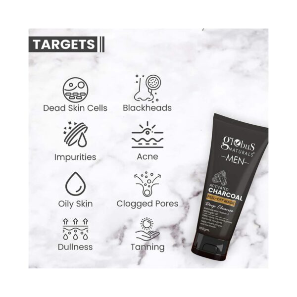 Globus Naturals Anti Pollution & Anti Acne Charcoal Peel Off Mask (2 Pcs) - Globus Naturals