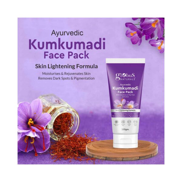 Globus Naturals Ayurvedic Kumkumadi Skin Lightening Face Pack Enriched With Kokum Butter (100g) - Globus Naturals