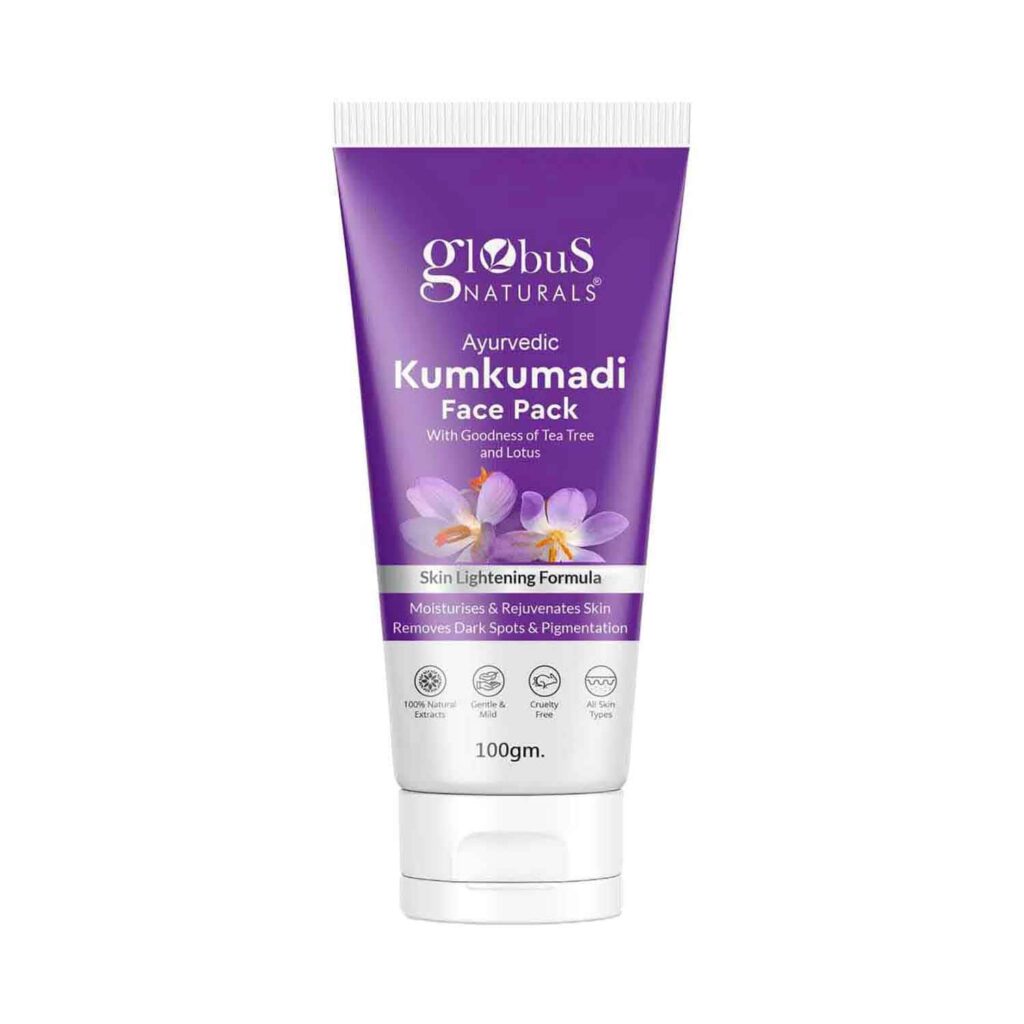 Globus Naturals Ayurvedic Kumkumadi Skin Lightening Face Pack Enriched With Kokum Butter (100g) - Globus Naturals