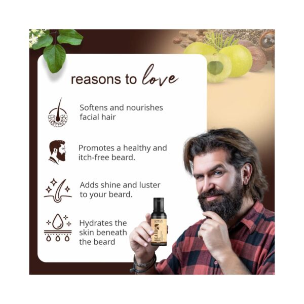 Globus Naturals Beard Oil Enriched With Amla, Reetha Erand & Sesame Oil (50ml) - Globus Naturals