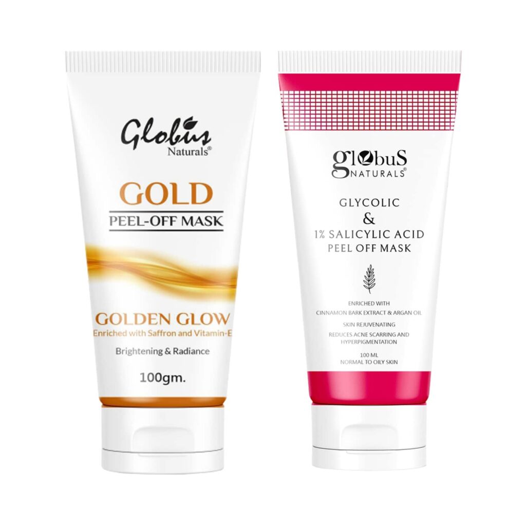 Globus Naturals Brightening & Anti Acne Peel Off Mask Combo (2 Pcs) - Globus Naturals