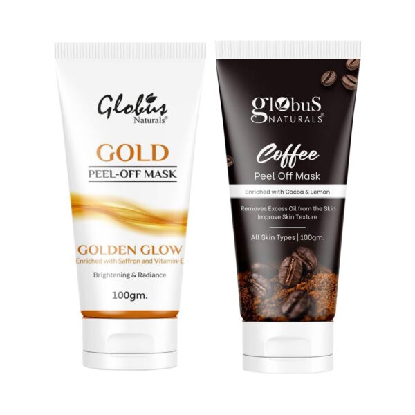 Globus Naturals Brightening & Glow Peel Off Mask Combo (2 Pcs) - Globus Naturals