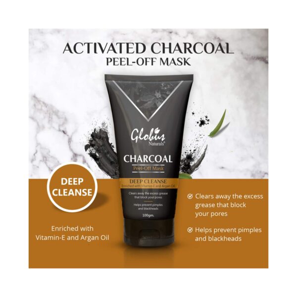 Globus Naturals Charcoal Peel Off Mask - (3Pcs) - Globus Naturals