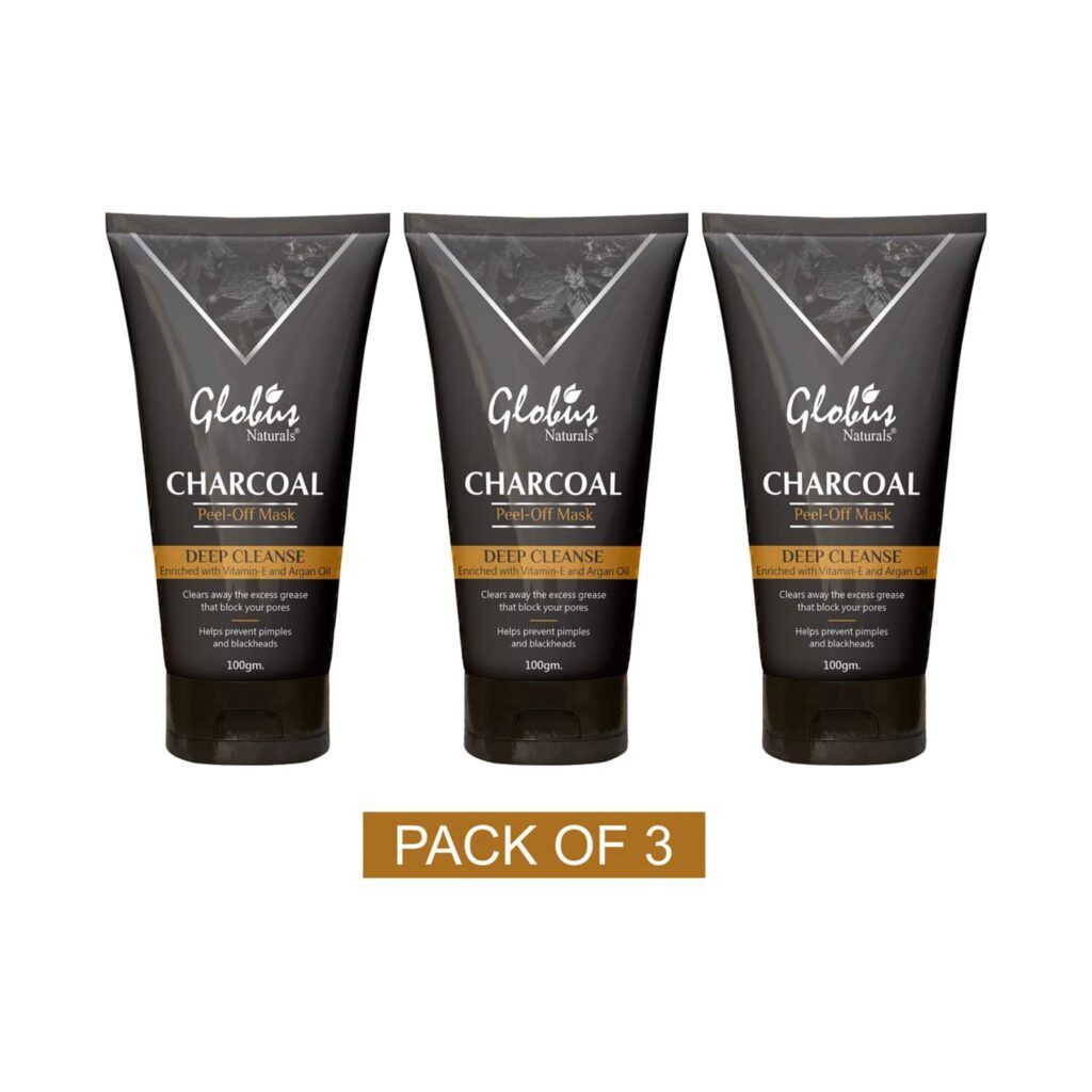 Globus Naturals Charcoal Peel Off Mask - (3Pcs) - Globus Naturals