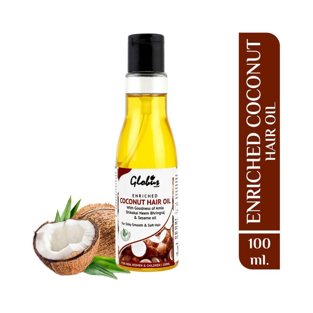 Globus Naturals Coconut Hair Oil With Goodness Of Amla Shikakai Neem Bhringraj & Sesame Oil (100ml) - Globus Naturals