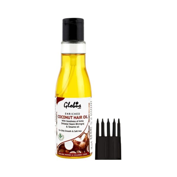 Globus Naturals Coconut Hair Oil With Goodness Of Amla Shikakai Neem Bhringraj & Sesame Oil (100ml) - Globus Naturals