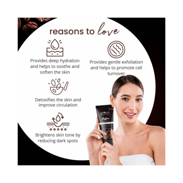 Globus Naturals Coffee Face Scrub Removes Blackheads & Tanning, Brightens Skin Tone Combo (2 Pcs) - Globus Naturals