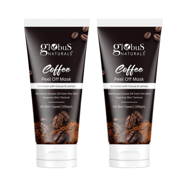 Globus Naturals Coffee Peel Off Mask For Skin Brightening Combo (2 Pcs) - Globus Naturals