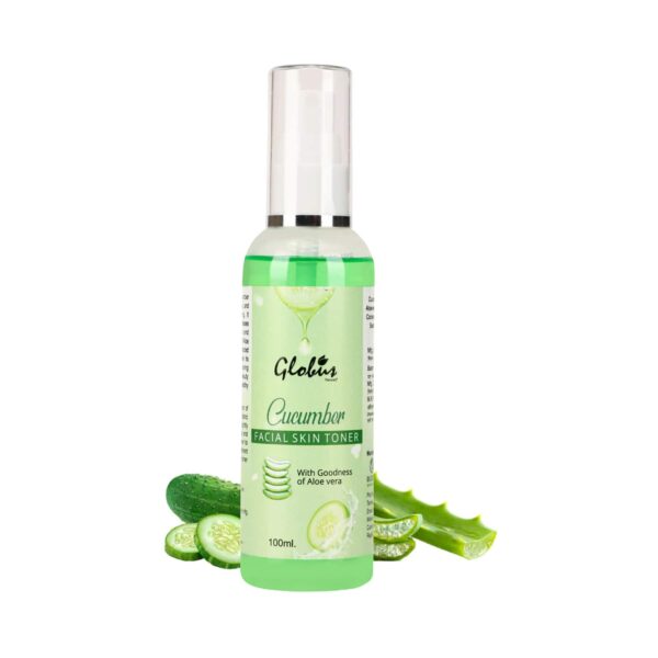Globus Naturals Cucumber Facial Skin Toner With Goodness Of Aloe Vera Extract (100ml) - Globus Naturals