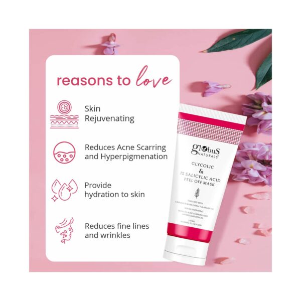 Globus Naturals Deep Cleanse Charcoal & Glycolic & 1% Salicylic Acid Peel Off Mask Combo ( Men) (2pc) - Globus Naturals