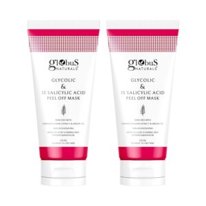 Globus Naturals Glycolic & 1% Salicylic Acid Anti Acne Peel Off Mask (2 Pcs) - Globus Naturals