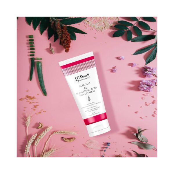 Globus Naturals Glycolic & 1% Salicylic Acid Anti Acne Peel Off Mask (2 Pcs) - Globus Naturals