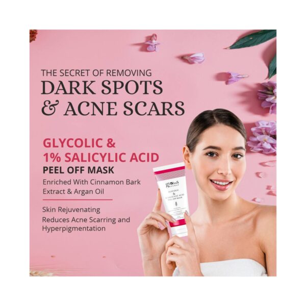 Globus Naturals Glycolic & 1% Salicylic Acid Anti Acne Peel Off Mask (2 Pcs) - Globus Naturals