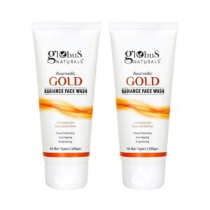 Globus Naturals Gold Radiance Anti Ageing & Brightening Face Pack Enriched With Saffron (2 Pcs) - Globus Naturals