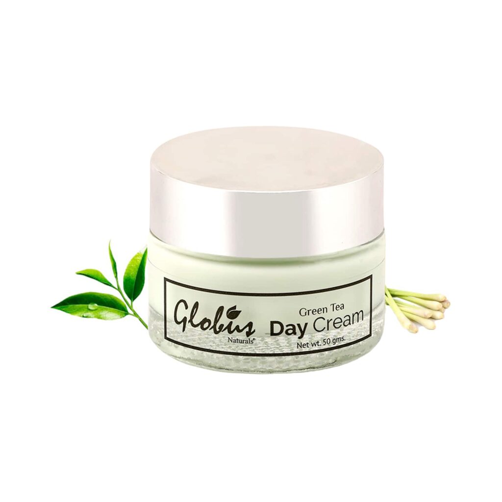 Globus Naturals Green Tea Day Cream With Goodness Of Lemongrass (50g) - Globus Naturals
