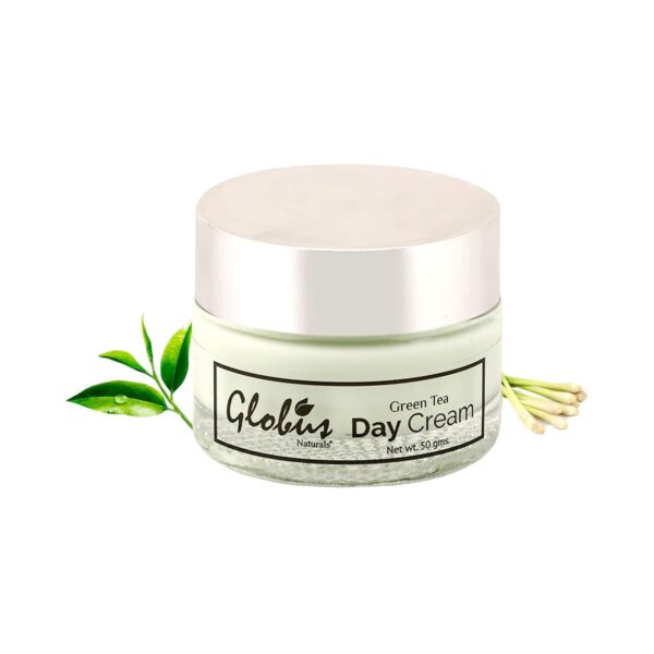 Globus Naturals Green Tea Day Cream With Goodness Of Lemongrass (50g) - Globus Naturals