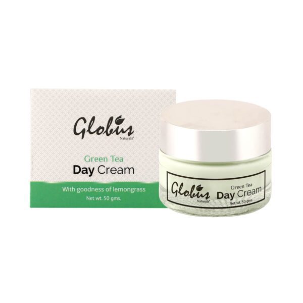 Globus Naturals Green Tea Day Cream With Goodness Of Lemongrass (50g) - Globus Naturals