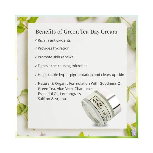 Globus Naturals Green Tea Day Cream With Goodness Of Lemongrass (50g) - Globus Naturals