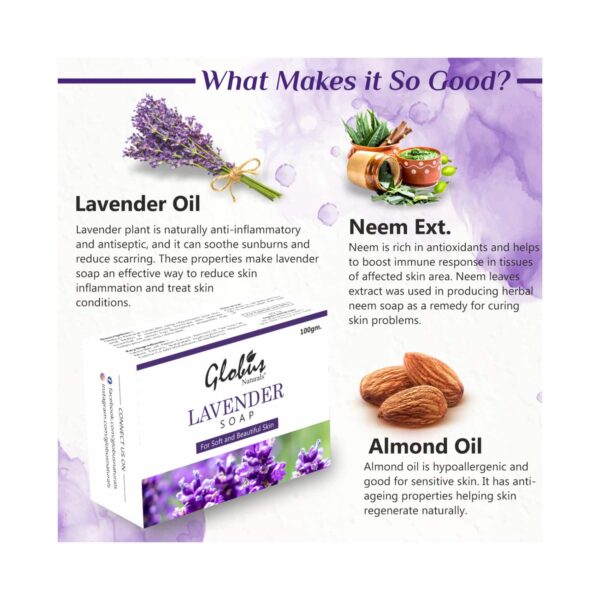 Globus Naturals Lavender Soap (100g) - Globus Naturals
