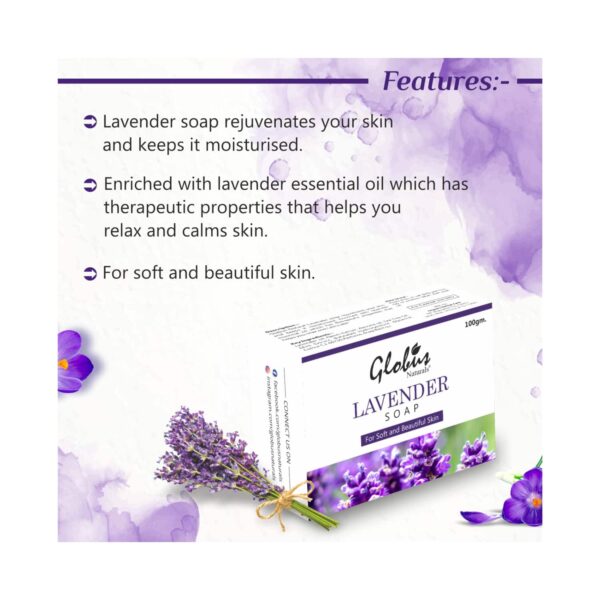 Globus Naturals Lavender Soap (100g) - Globus Naturals
