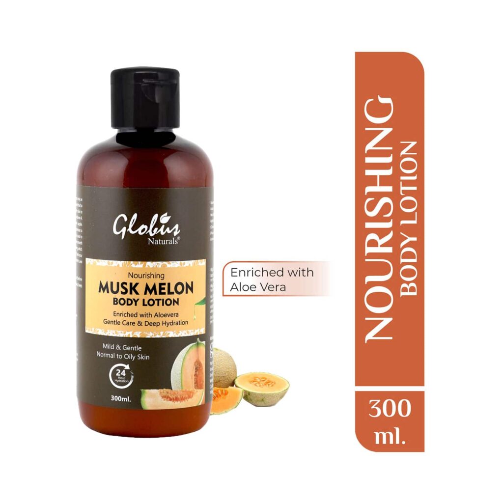 Globus Naturals Nourishing Muskmelon Body Lotion Enriched With Aloe Vera Gentle Care & Deep Hydration (300ml) - Globus Naturals