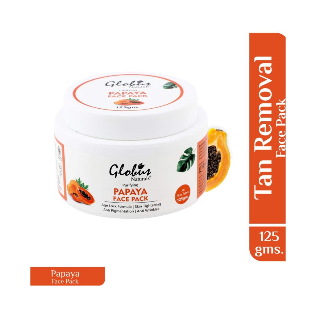 Globus Naturals Purifying Papaya Anti Aging Face Pack (125g) - Globus Naturals