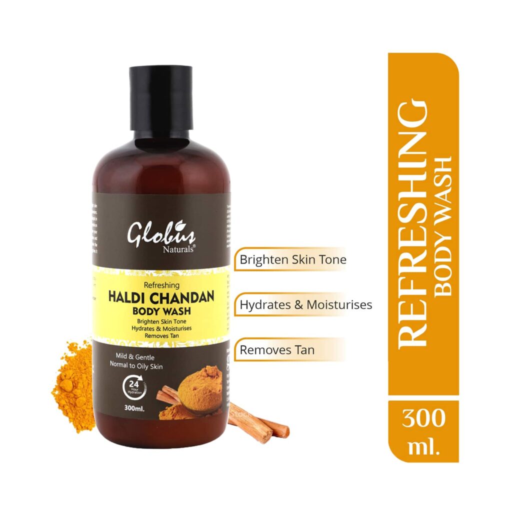 Globus Naturals Refreshing Haldi Chandan Body Wash (300ml) - Globus Naturals