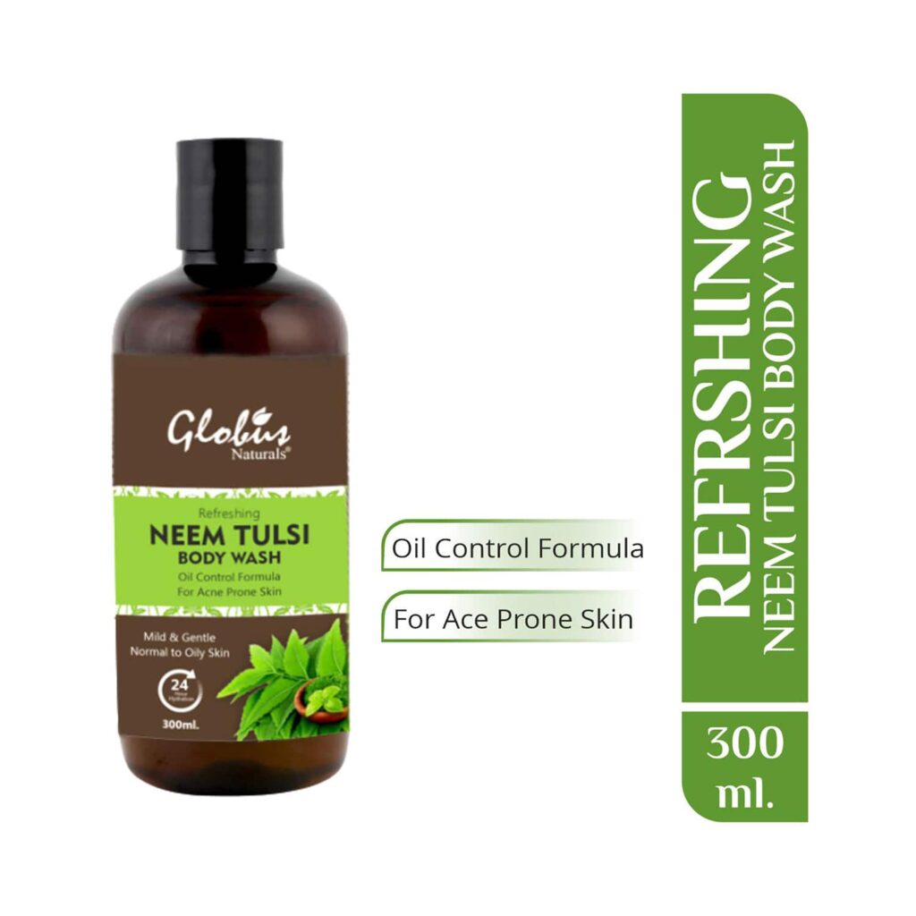 Globus Naturals Refreshing Neem Tulsi Body Wash (300ml) - Globus Naturals