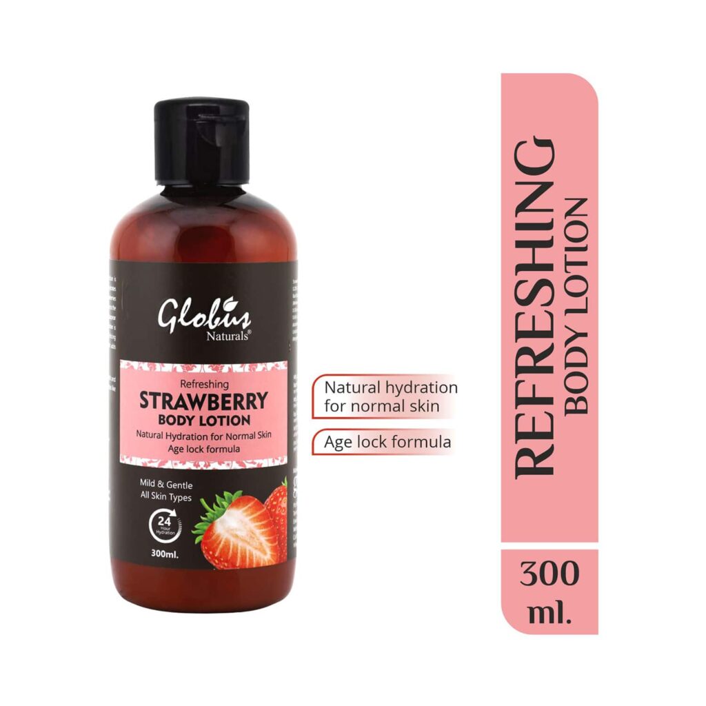 Globus Naturals Refreshing Strawberry Body Lotion (300ml) - Globus Naturals