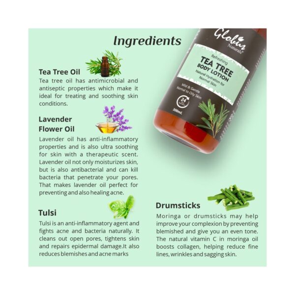 Globus Naturals Refreshing Tea Tree Body Lotion (300ml) - Globus Naturals
