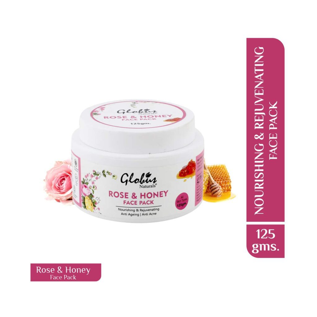 Globus Naturals Rose & Honey Nourishing & Rejuvenating Face Pack (125g) - Globus Naturals