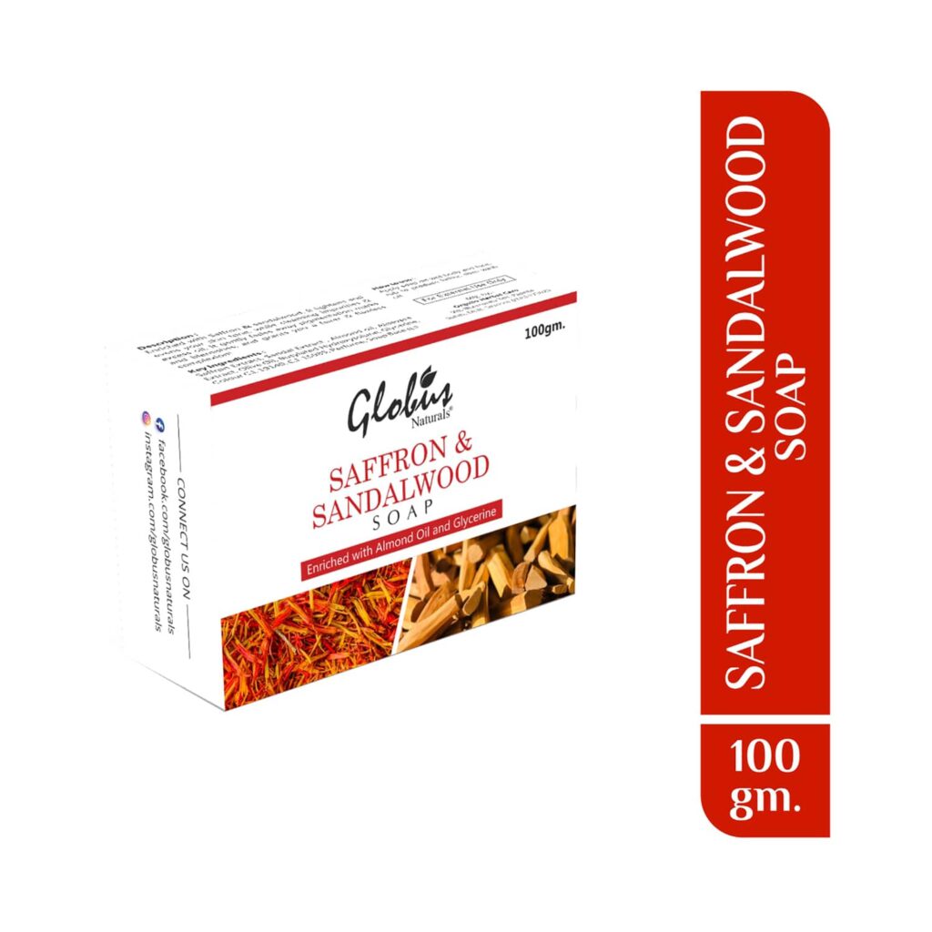 Globus Naturals Saffron & Sandalwood Soap (100g) - Globus Naturals
