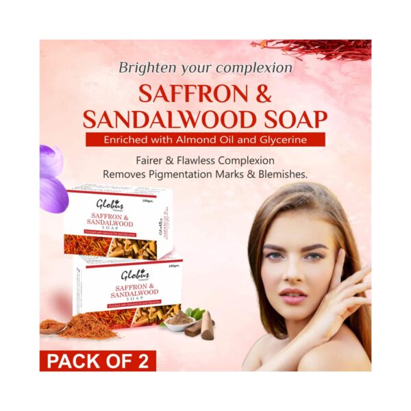Globus Naturals Saffron & Sandalwood Soap - (2Pcs) - Globus Naturals