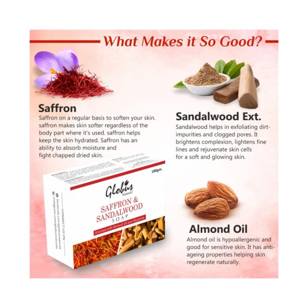 Globus Naturals Saffron & Sandalwood Soap - (2Pcs) - Globus Naturals