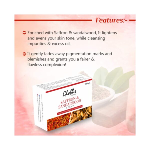 Globus Naturals Saffron & Sandalwood Soap - (2Pcs) - Globus Naturals