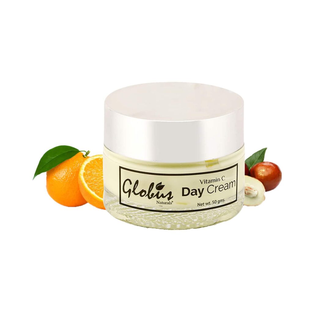 Globus Naturals Vitamin C Day Cream For Natural Glow & Even Toned Skin (50g) - Globus Naturals