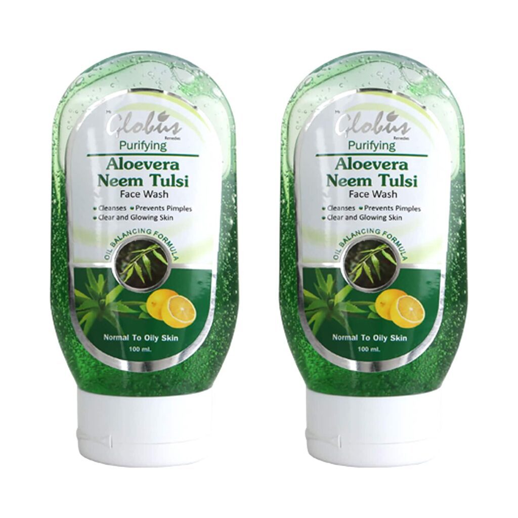 Globus Remedies Aloe Vera Neem & Tulsi Face Wash - (2 Pcs) - Globus Remedies
