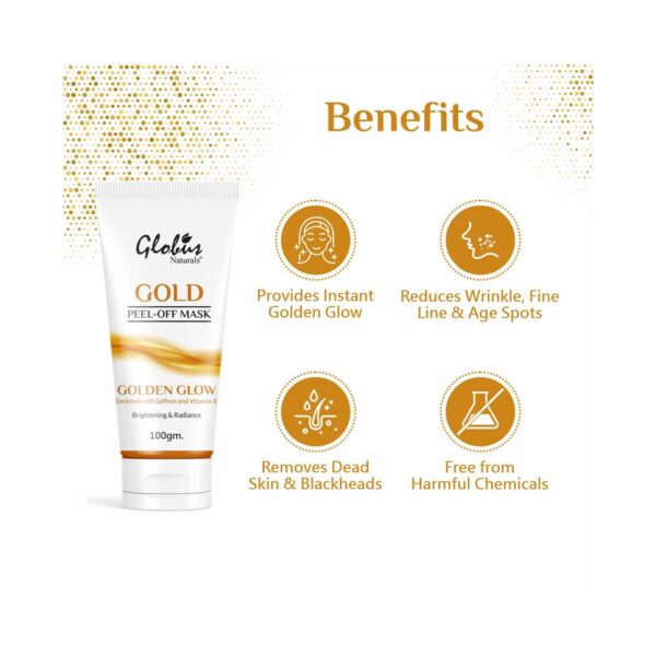 Globus Remedies Gold Peel Off Mask - (2 Pcs) - Globus Remedies